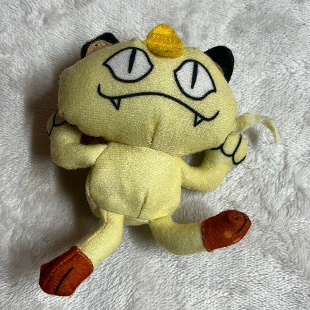 vintage 1998 ORIGINAL NINTENDO GAME FREAK CREATURES MEOWTH‎ PLUSH DOLL FIGURE